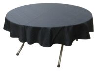 Duk 220 cm rund svart