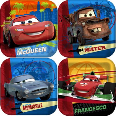 Cars, disney, dessert tallrikar, 8 st/pkt