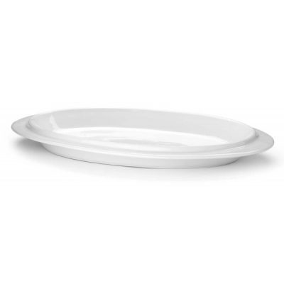 Uppläggningsfat 52x33 vit ovalt