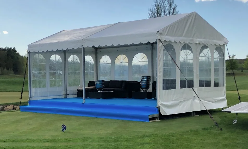 Partytält (4x6 meter) på golfbana 